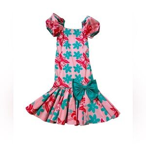 Vintage Mamo Howell Liberty House Hawaiian Mermaid Dress Muumuu Size 8